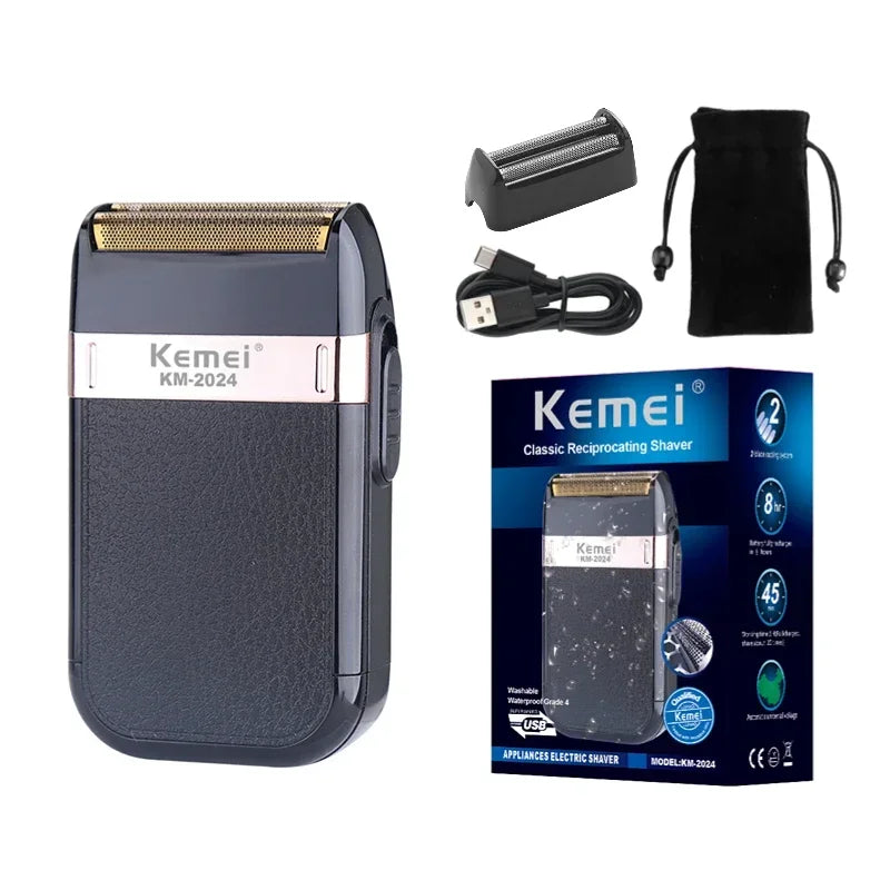 Kemei cortadora de pelo Km-809A Km-2299 Km-2024 cortadora de barba inalámbrica UBS Recargable potentes cortadoras de pelo eléctricas para hombres