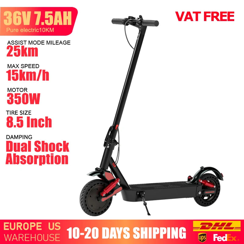 HUANCI D06 500W patinetes eléctricos e-scooter adulto 36V25AH e-scooters plegables 32 KM/H patinete eléctrico de 8.5 pulgadas