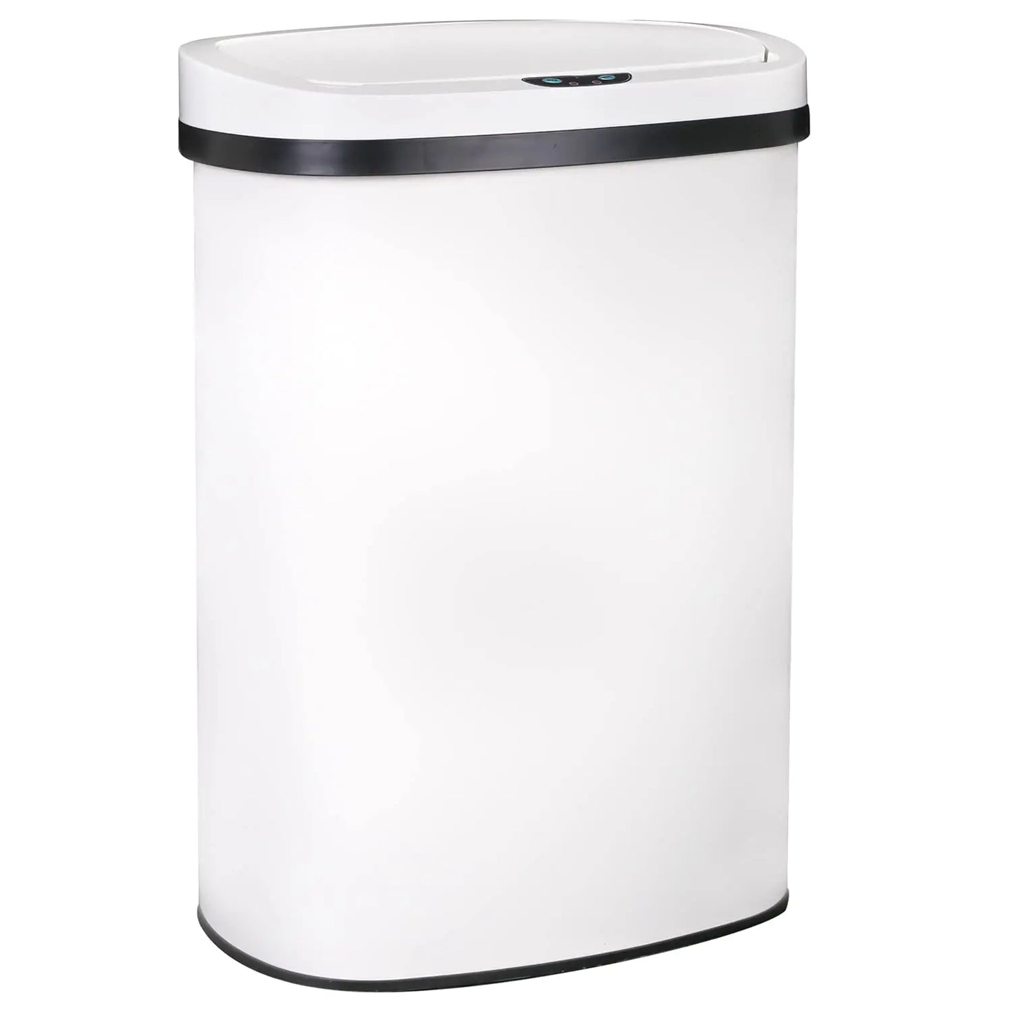 BestOffice 13 Gallon Trash Can with Lid Automatic Touchless Garbage Can Odor Control Modern Oval Design | Easy to Clean
