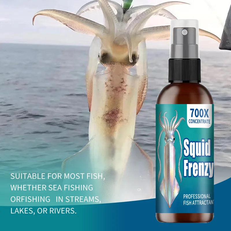 Liquide de pêche multi-effet de calmar, spécialement conçu, stimule rapidement le calmar de la faim, liquide de pêche professionnel, attractif de calmar