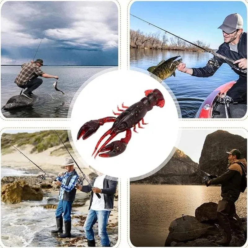 5/10/20 pièces leurres de poisson souples appâts de crevettes artificiels matériel de pêche homard écrevisses ver anguille aiguille nageurs gabarits outils de pêche