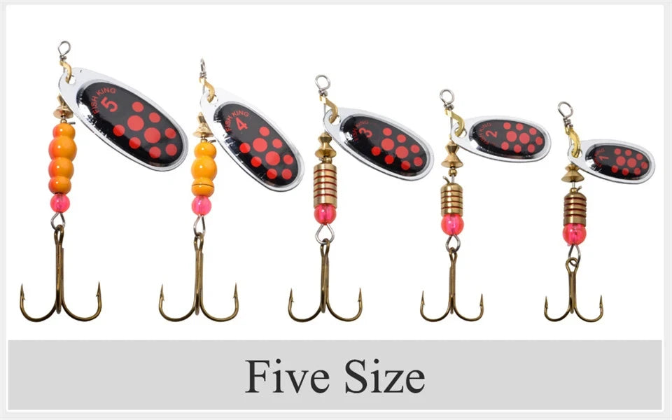 NGB métal leurre de pêche Spinner appâts 1 pièces 3.9g 4.6g 7.4g 10.8g 15g cuillère rotative leurres Spinners avec triples crochets brochet appâts