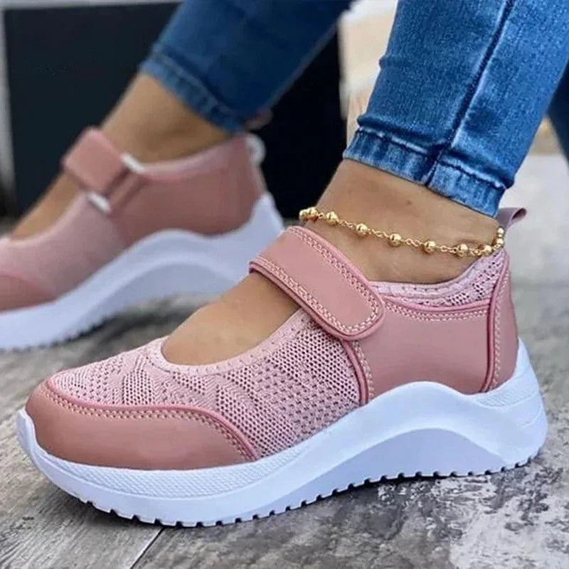 Women's Summer Dance Shoes, Casual Sneakers, Breathable Mesh, Platform, Matching