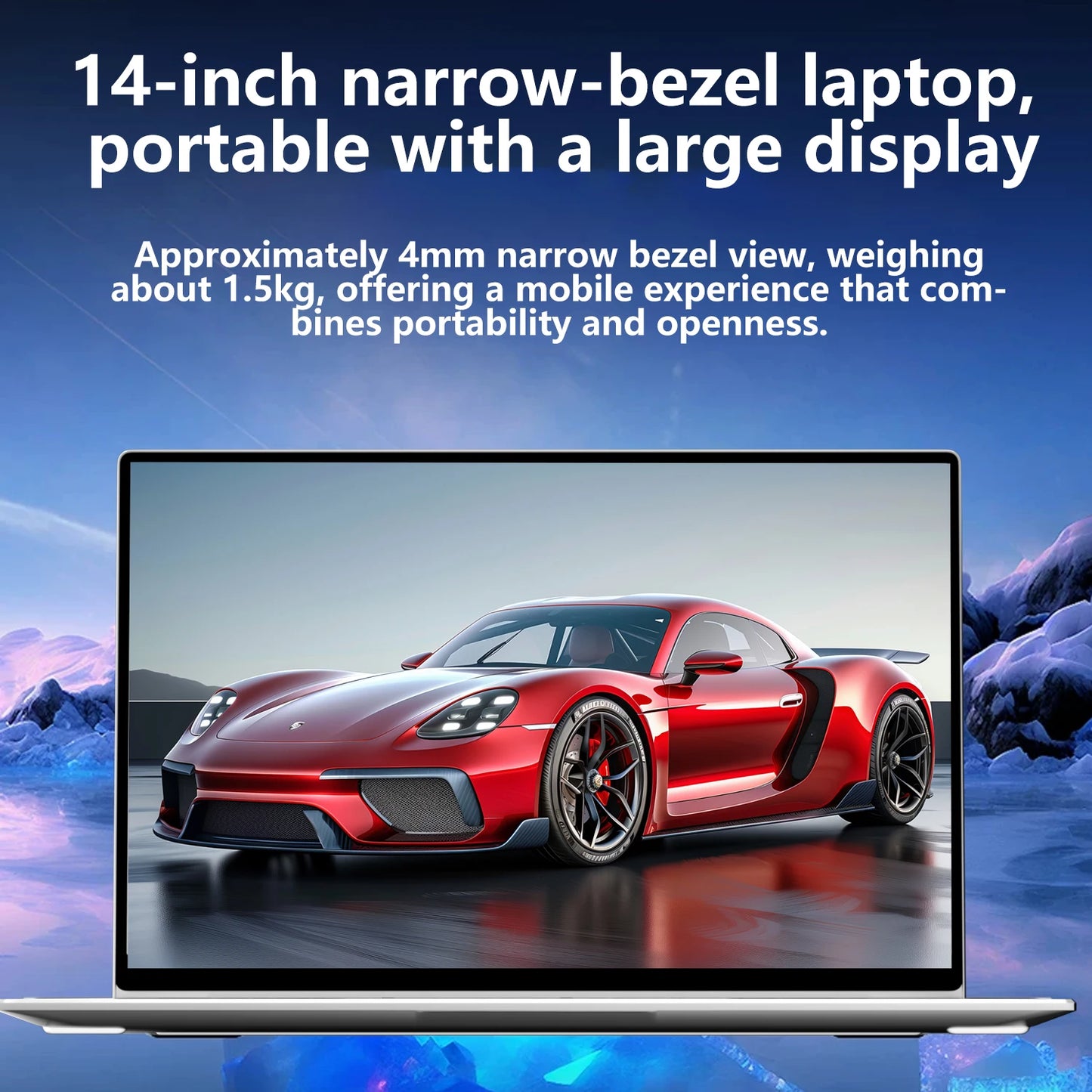 Ordinateur portable NAIWO 2026 14,1 pouces ultra-fin Windows 11 16 Go 2 To SSD PC Gamer Intel 4405U Écran 1920*1080 pour le bureau et les études
