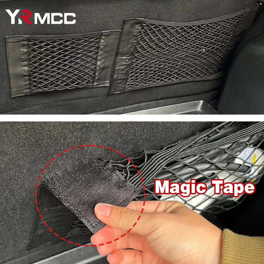 Sac de Rangement Coffre Voiture en Filet Maille — Poche Universelle Siège Arrière