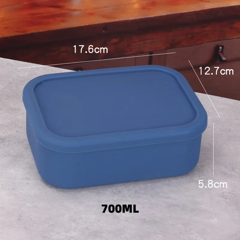 Conteneur à déjeuner en silicone boîte bento — anti-fuite, sans BPA, lavable au lave-vaisselle
