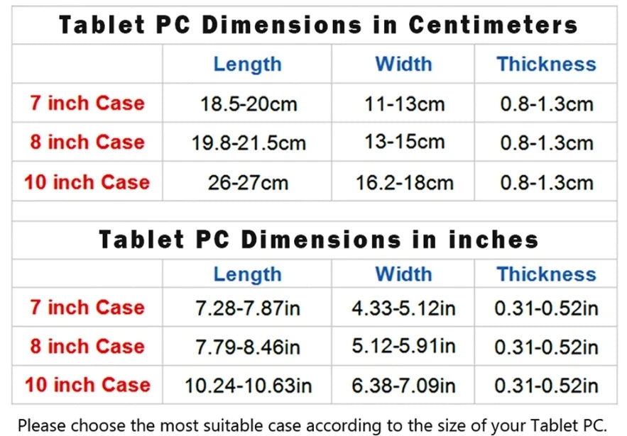 Estuche universal para tableta de 7" 8" 10.1", funda para tableta de 8 pulgadas 10 pulgadas, cubierta de soporte de cuero PET para Android/iOS/Windows de 7-10.5 pulgadas Capa