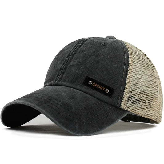 Marca pesca algodón lavado gorra de malla para hombres y mujeres Gorras Snapback gorras de béisbol papá sombrero gorra al aire libre
