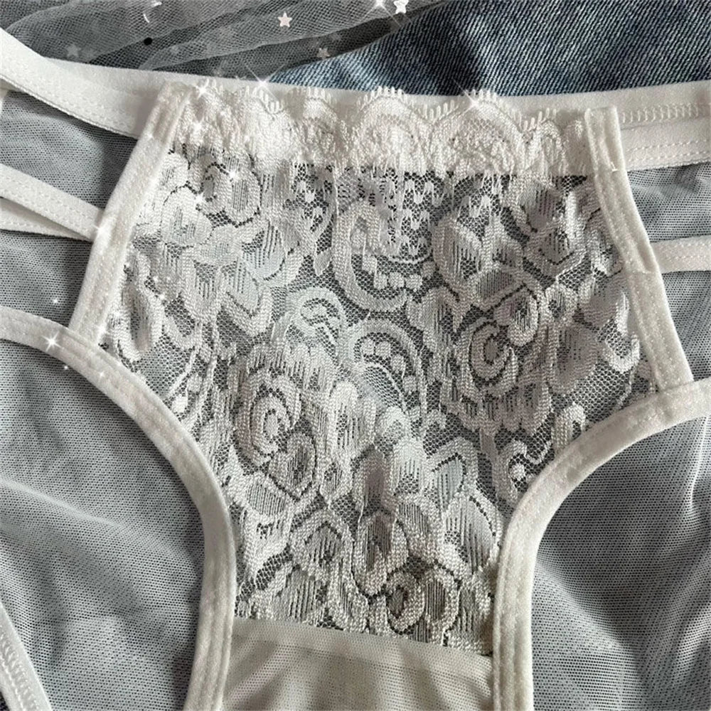 Culottes en Dentelle Femme — Lot de 3 Pièces Lingerie