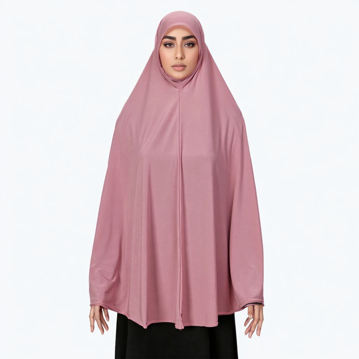 Femmes Khimar instantané Hijab modeste musulman islamique Ramadan doux léger Jersey Hijab longue écharpe Amira prière Abaya Jilbab