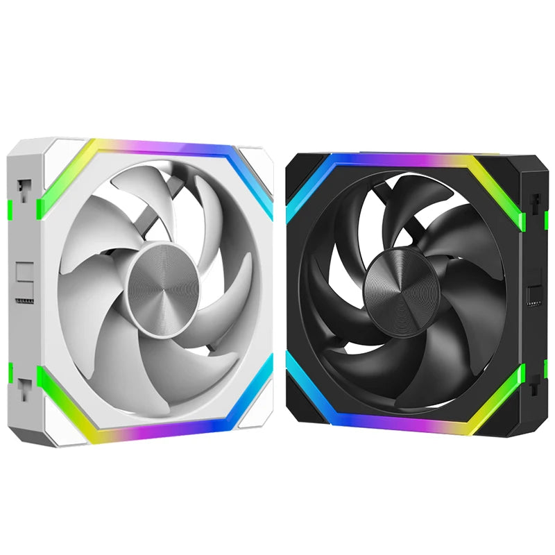 JUMPEAK CS120 ARGB ventilateur de refroidissement 360mm 240mm épissage empilable modulaire PWM silencieux 120mm RGB ventilateurs pour boîtier PC de jeu refroidisseur d'eau