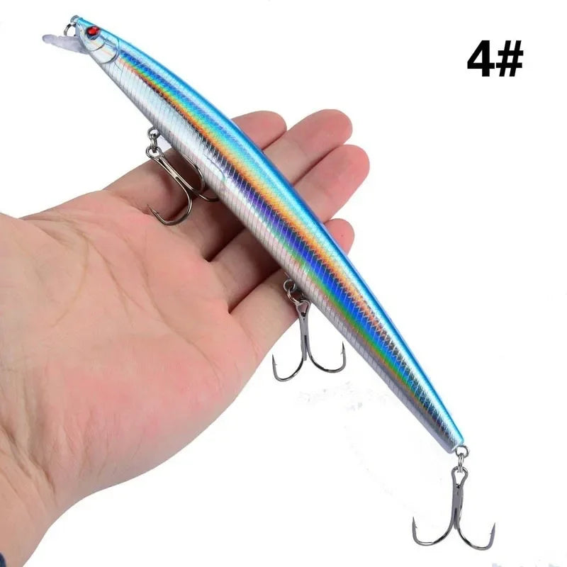 16 couleurs 18 cm 24g leurre de pêche méné Laser manivelle appât artificiel dur en plastique grand faux poisson leurres appât de pêche en mer