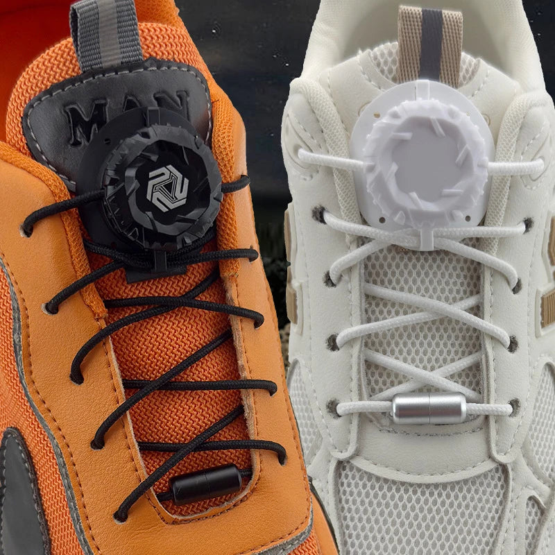 Lacets pivotants à boucle automatique, sans attaches, pour baskets d'enfants et d'adultes, accessoires de chaussures, 1 paire/2 paires