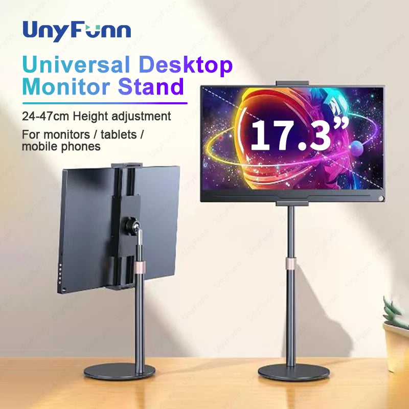 Soporte de monitor portátil Cdisplay Soporte de monitor de escritorio de altura ajustable para soporte de monitor de tableta de teléfono de 4.7 a 17.3 pulgadas