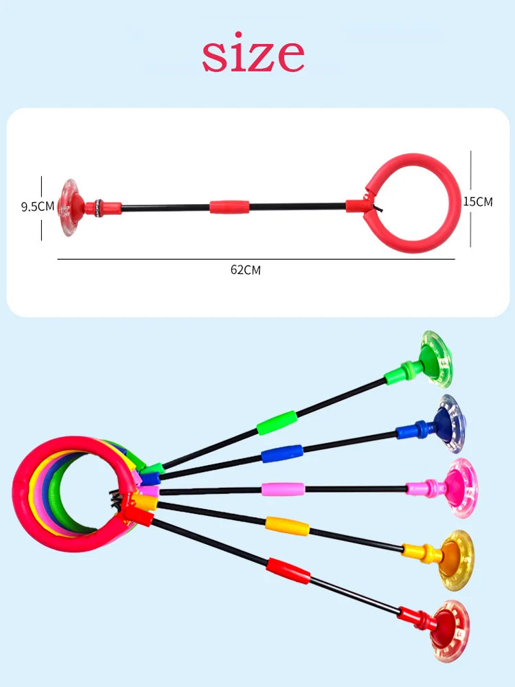 Balle Rebond Flash Auto-Lumineuse — Anneau Saut Rotatif Fitness Enfants Adultes