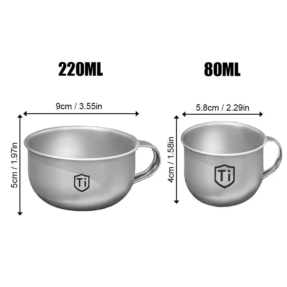 MINI Tasse à eau de camping, tasse à thé et à café portable, équipement de cuisine d'extérieur, tasses de montagne 80/220ml