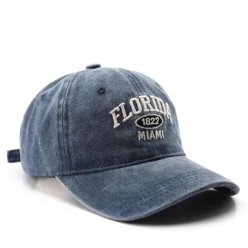 Casquette de baseball lettre brodée — hommes, femmes, mode, vintage, solide, sports plein air, réglable, snapback