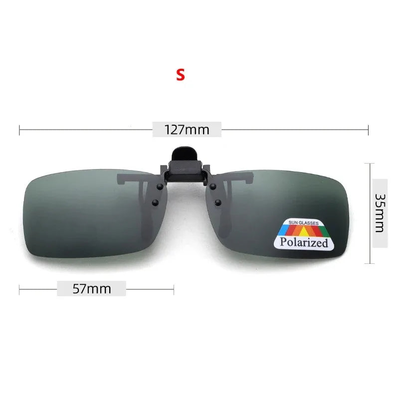 Lunettes de soleil polarisées à lentilles grises, 4 couleurs, Clip rabattable UV 380, pour la conduite, la pêche, la Vision nocturne