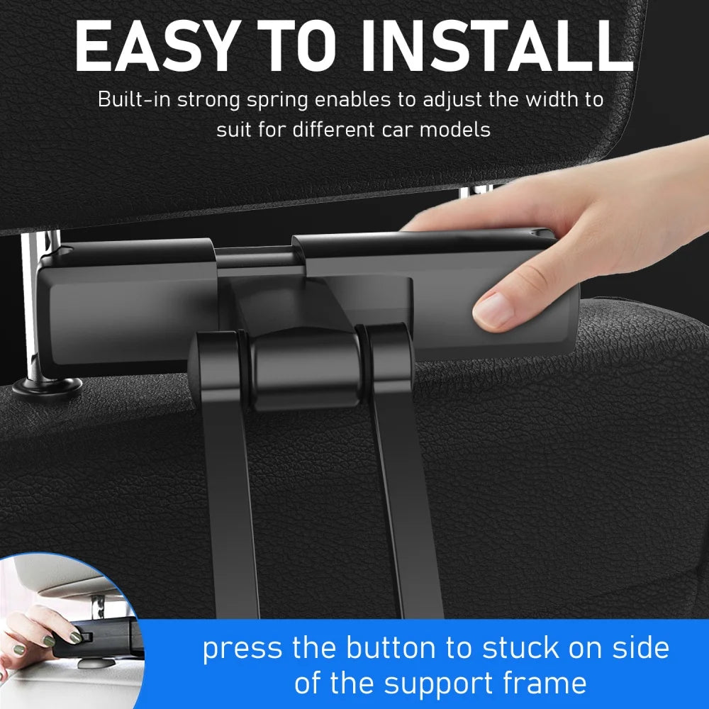 Car Seat Back Telescopic Phone Tablet Holder Headrest Adjustable Universal Tablet Mount for 4.7-12.3 Inch Car Accessories