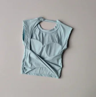 T-Shirt Sport Dos Nu Femme — Yoga Amincissant Séchage Rapide Moulant