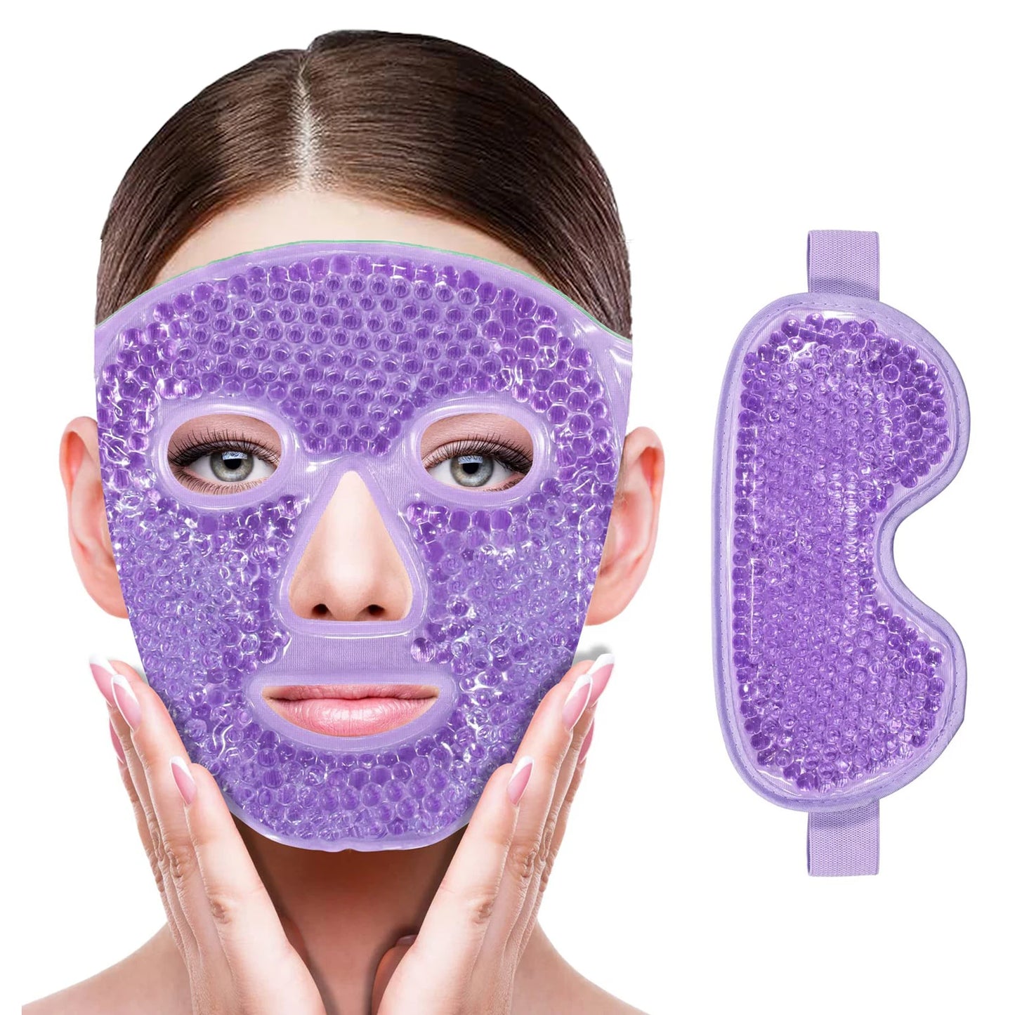 Gel refrescante hielo máscara facial máscara de ojos máscara facial fría y caliente compresa perlas de gel máscara facial fría bolsa de hielo, compresa sueño FaceSPA