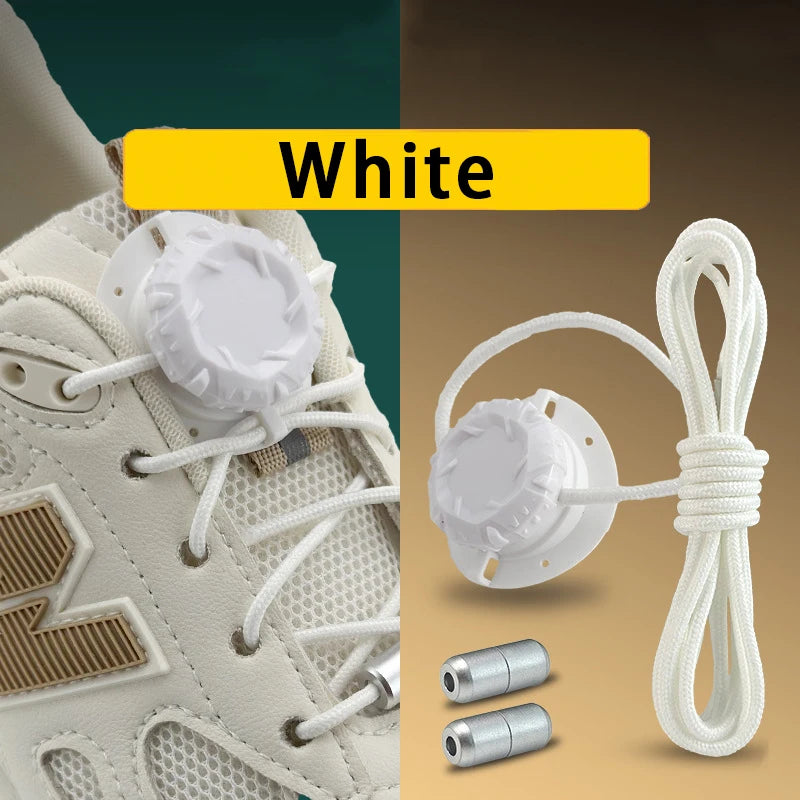 Lacets pivotants à boucle automatique, sans attaches, pour baskets d'enfants et d'adultes, accessoires de chaussures, 1 paire/2 paires