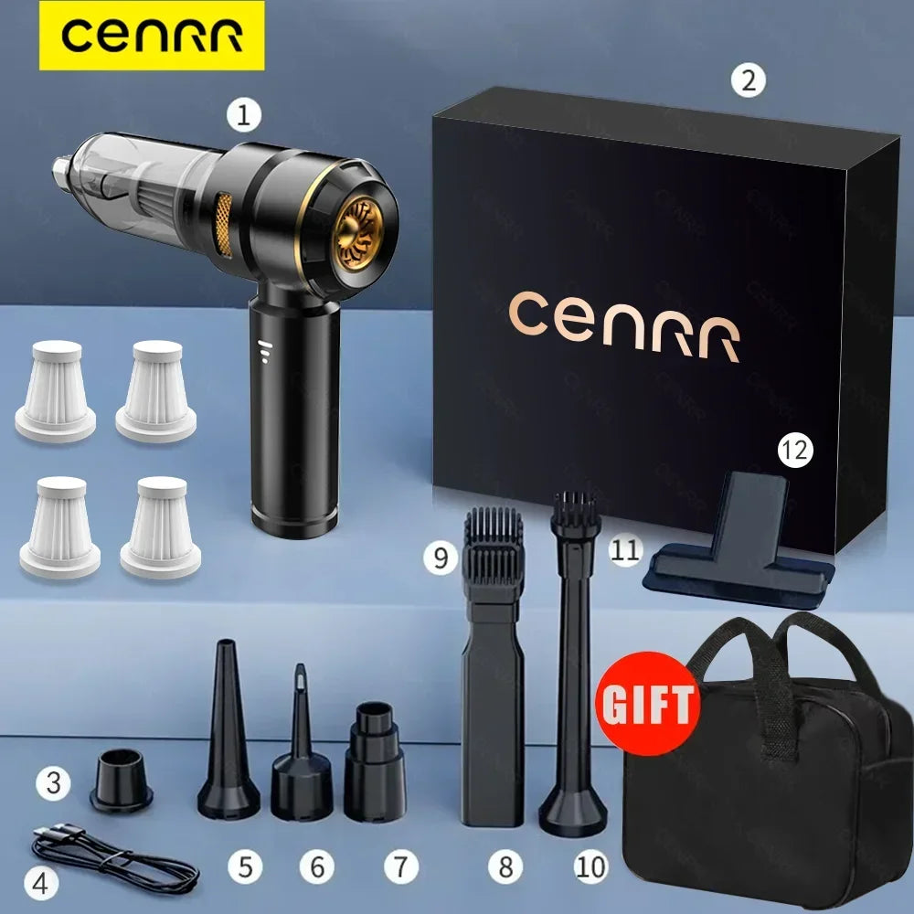 CENRR 998000 PA Powerful Car Vacuum Cleaner Portable Handheld Car Vacuum Cleaner Cordless Car Cleaner Robot Car Accessories