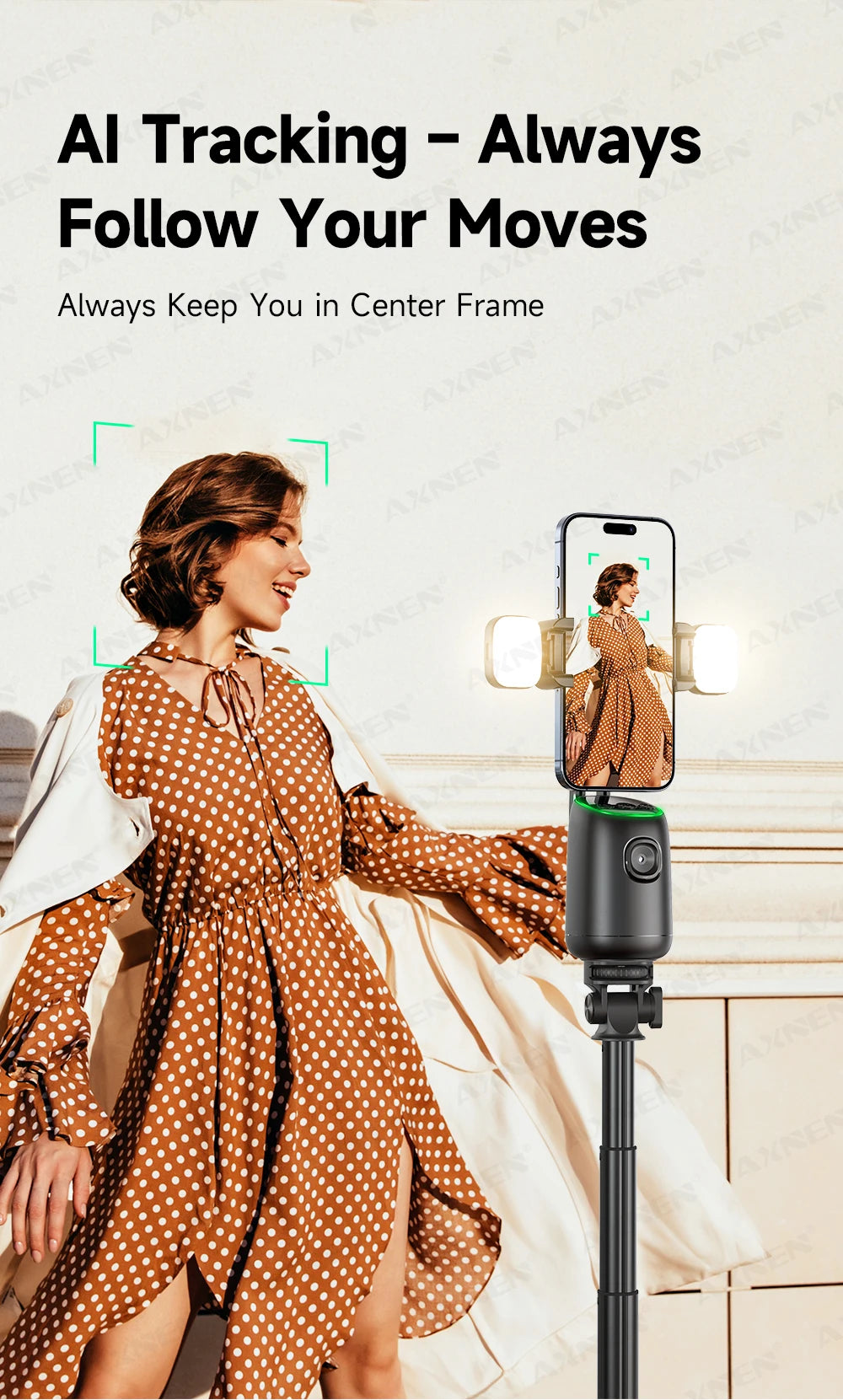 P05 — Stabilisateur Smartphone Suivi IA 360° Support Table Live & Vidéo