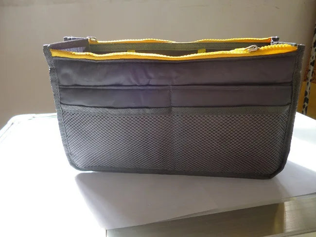 Bolsa de almacenamiento de cosméticos para mujer, organizador de viaje de nailon, bolso de mano plegable, gran capacidad, bolsa de almacenamiento de maquillaje