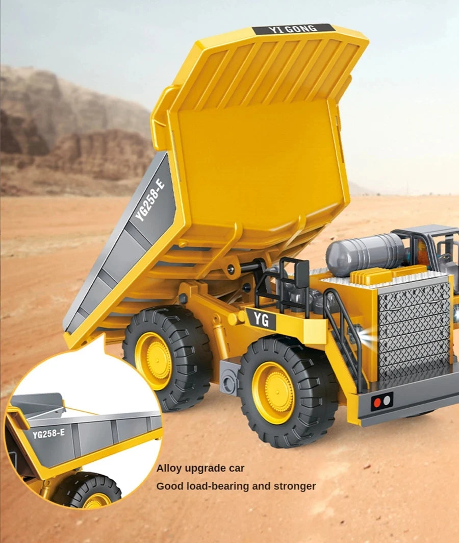 Pelle télécommandée 4WD, camion à benne basculante en alliage 4x4, Bulldozer, modèle Radio, voiture RC, véhicule de Construction, jouet, cadeaux pour enfants