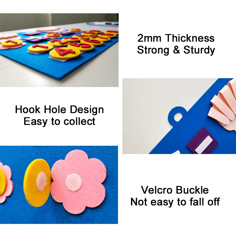 Jouets Montessori pour tout-petits, chiffres de doigts en feutre, jouet mathématique, comptage, éducation précoce, jeu d'apprentissage pour enfants, Intelligence