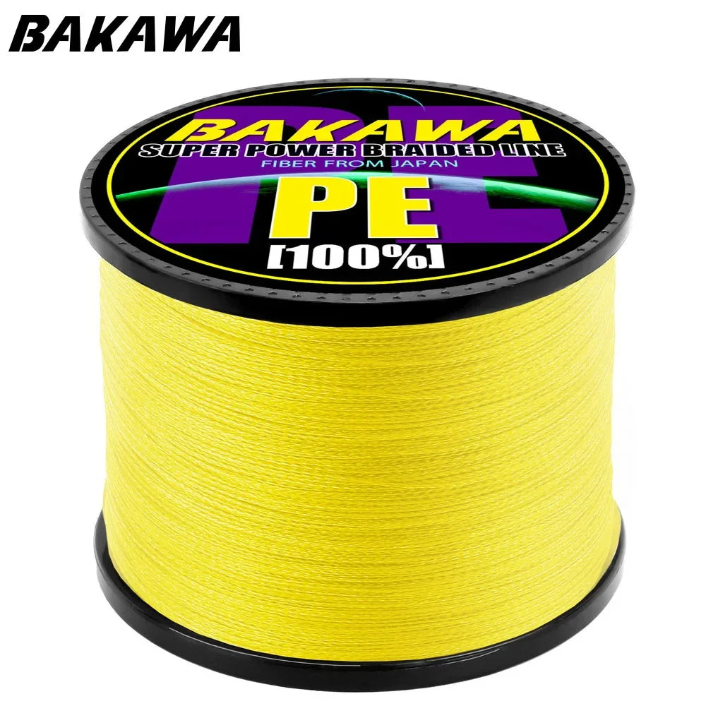 BAKAWA-Lignes de pêche tressées, Multimessieurs, Fil de carpe, Degré de conversion, PE, 4 brins, Japon, 100m, 300m, 500m, 1000m