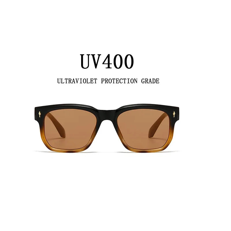 Lunettes de soleil carrées pour hommes — vacances, femmes, mode, rétro, 2025