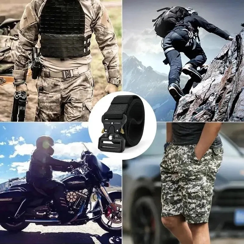 Multifunctional outdoor belt for men, high-quality canvas for nylon, luxury belt for men, sports jeans for women