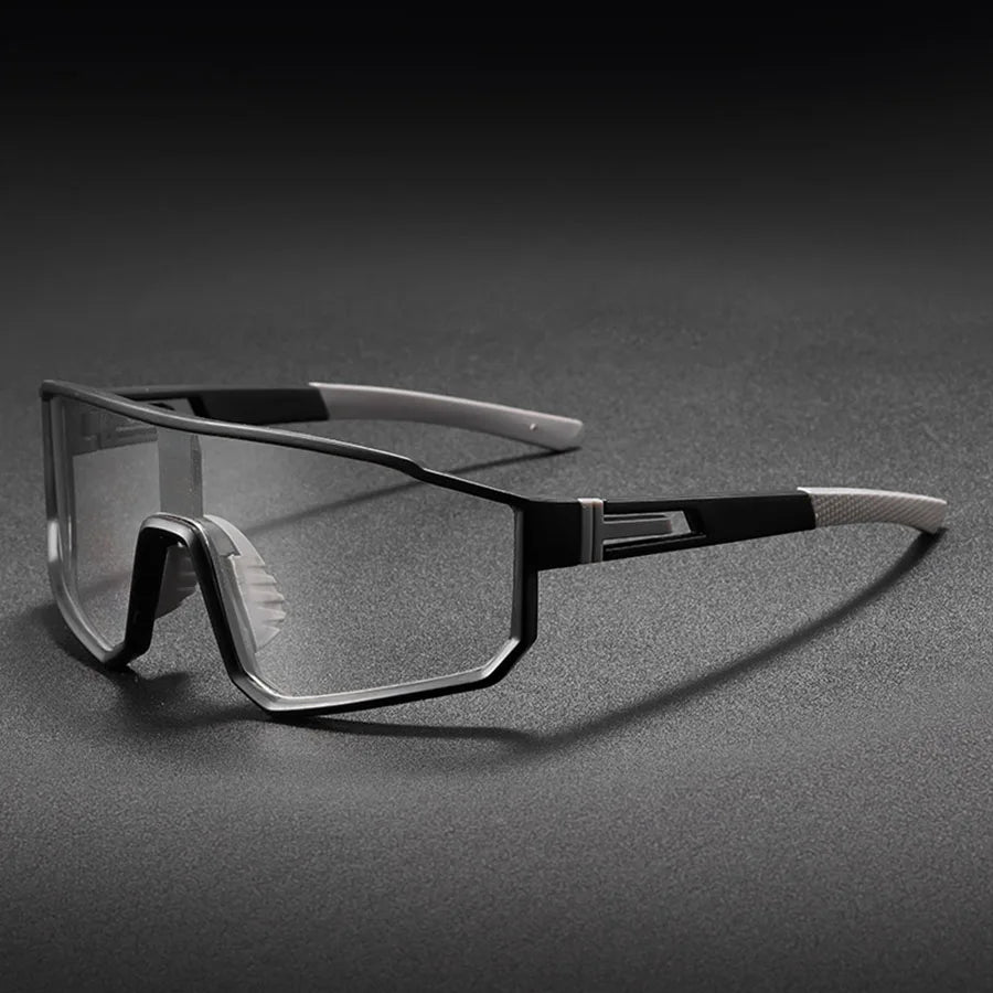 Lunettes de cyclisme surdimensionnées pour hommes, vélo, coupe-vent, revêtement coloré, lunettes de soleil pour Sports de plein air, moto
