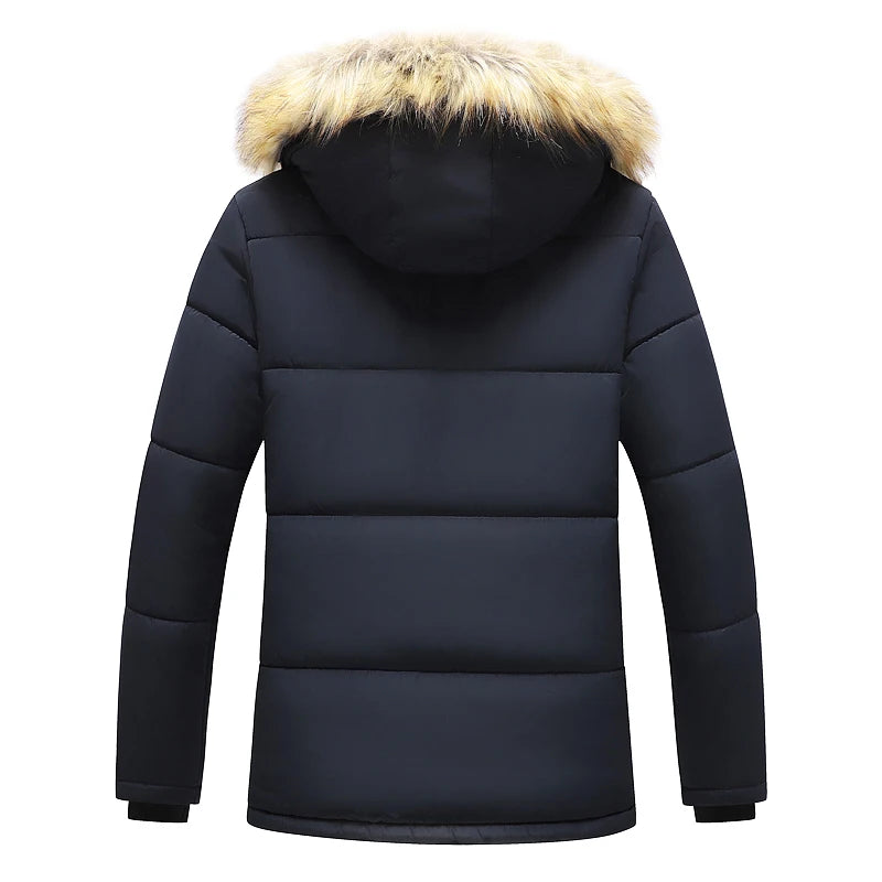 Hommes hiver nouveau coupe-vent polaire chaud épais veste Parkas manteau hommes mode à capuche col de fourrure veste classique décontracté Parka hommes