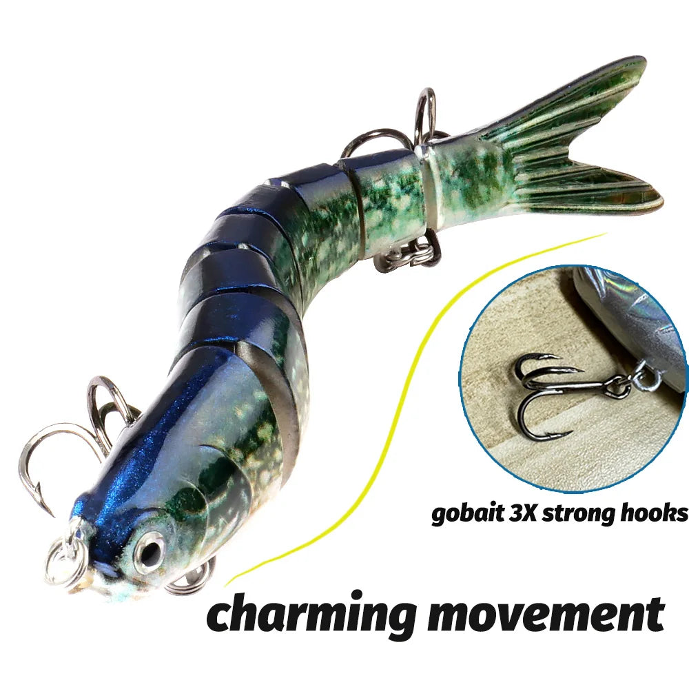 GOBAIT Swimbait 11g 16g 27g leurre multi-joint coulant lent bionique natation Pesca bar triple crochet carpe matériel de pêche appât dur