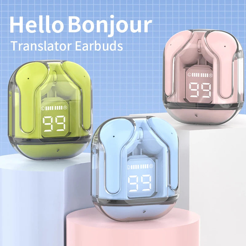 GREATWALL AI Translation Earbuds, In-Ear Noise Cancelling, High Definition 5.3 Sound Quality, Wireless Headphones for Sports and Fitness