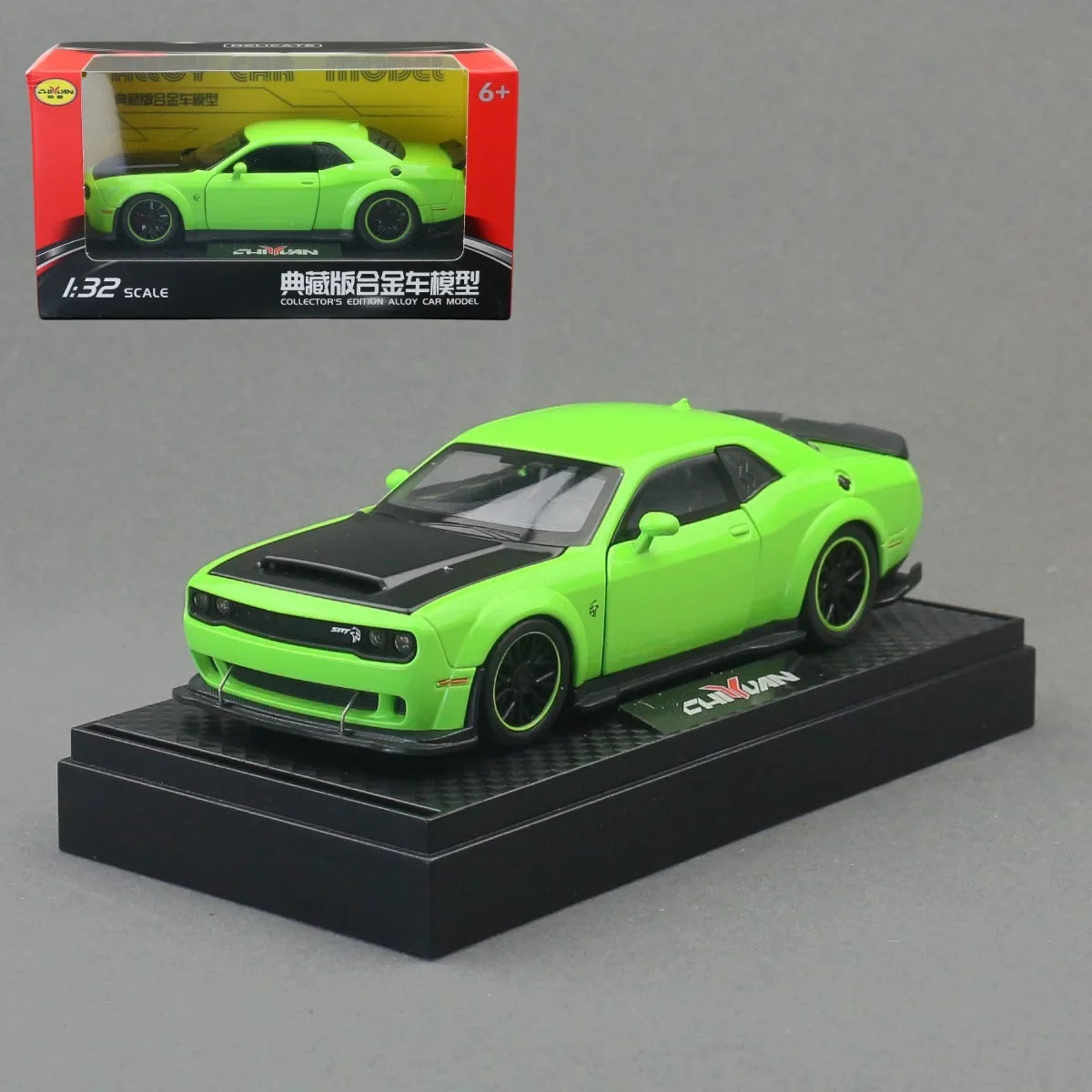 Modèle de muscle car américain 1:32 avec son et lumière — rétrofriction, collection miniature, cadeau garçon