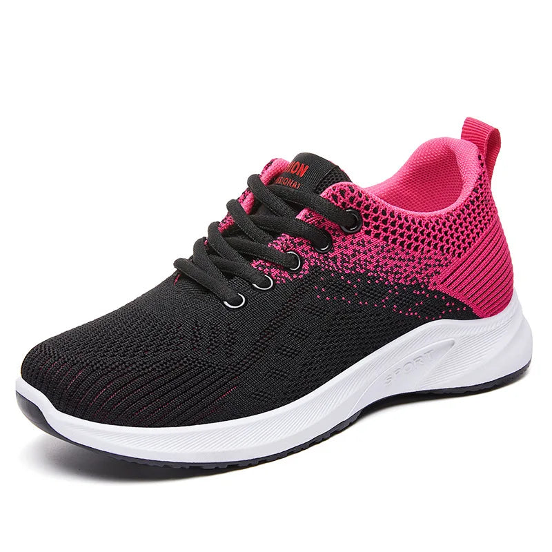 Women's Tennis 2025 Women's Vulcanized Shoes Air Mesh Lightweight Soft Sneakers Women's Flats Lace-Up Platform Casual Shoes Women's Sneakers