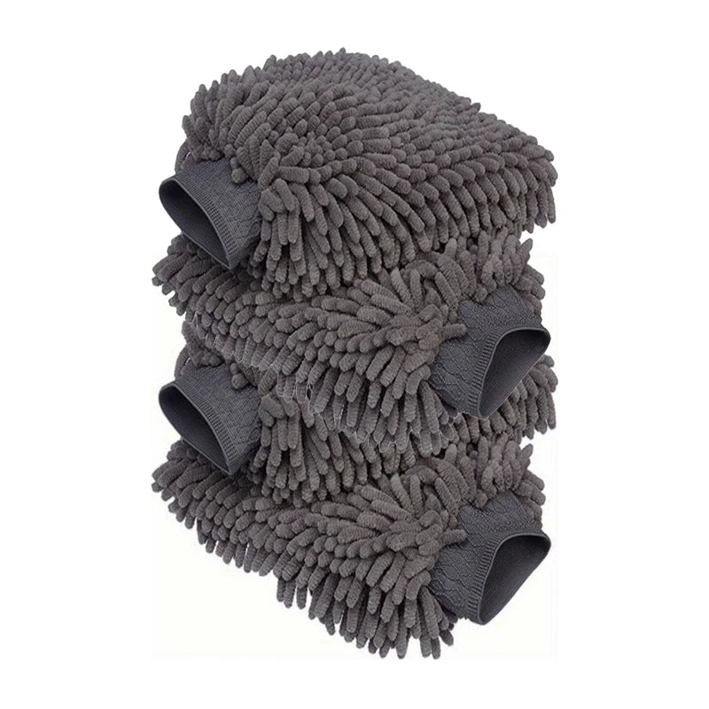 Gants de lavage de voiture en microfibre Chenille, nettoyage des rayures, soins non pelucheux, mitaines souples, dépoussiérage de véhicule automobile, Accessoires de moteur