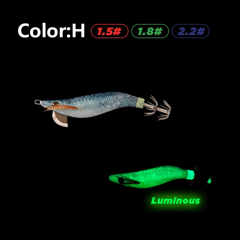 LETOYO Mini Leurre de Calmar — Tailles 1.5# 1.8# 2.2# Appat Squid