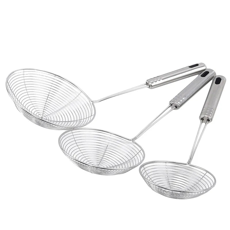 Naren Stainless Steel Skimmer, Mesh Filter, Oil Pot, Kitchen Utensils, Fryer Strainer, Kitchen Strainer, Cooking Tool