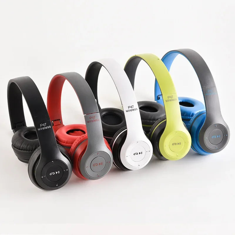 Écouteurs sans fil Bluetooth 5.0 pliables — micro, adaptateur USB, jeu, smartphones