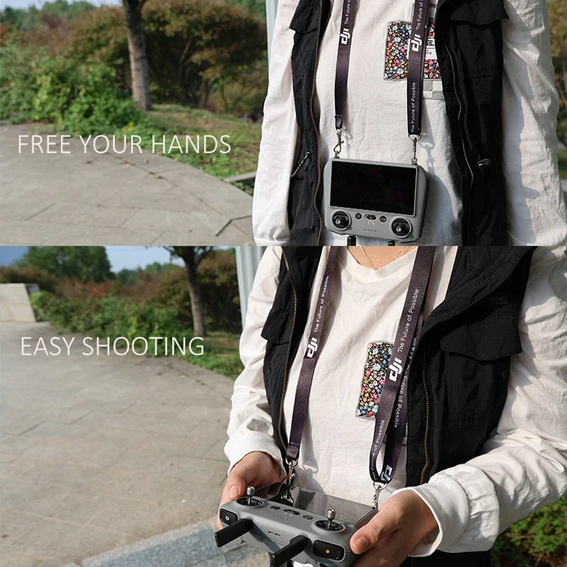 Lanière de cou avec vis pour télécommande drone — compatible drones RC, accessoires
