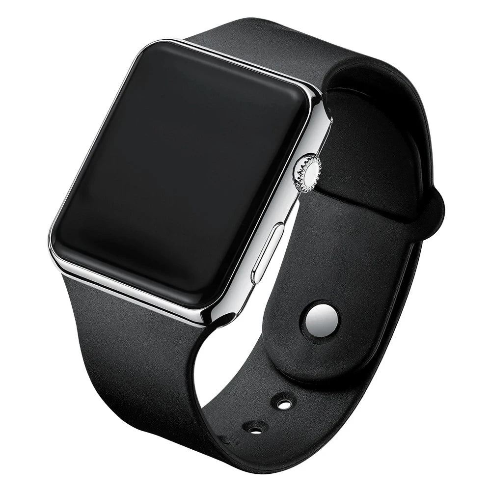 Montre Numérique Sport LED Silicone — Décontractée Mode Homme Femme