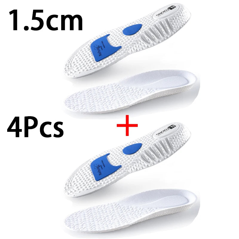 Plantillas elevadoras de altura, plantillas deportivas amortiguadoras para hombres y mujeres, almohadillas cómodas y transpirables para zapatos, 2 unidades/4 unidades