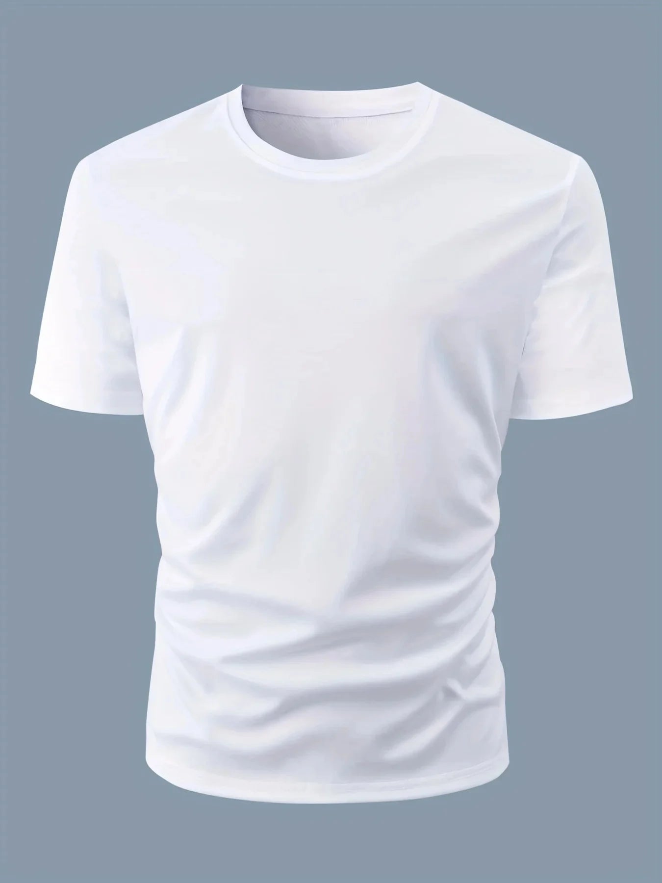 Men's Short Sleeve Round Neck T-Shirt, Casual Loose Top, Large Letter Print, High Street Style, Unisex, Summer, 100% Cotton