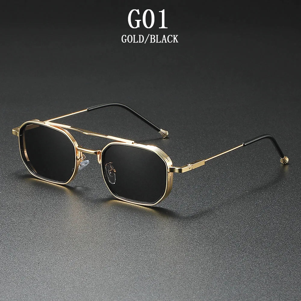 Lunettes de soleil carrées femmes vintage Steampunk — hommes, mode, 2025