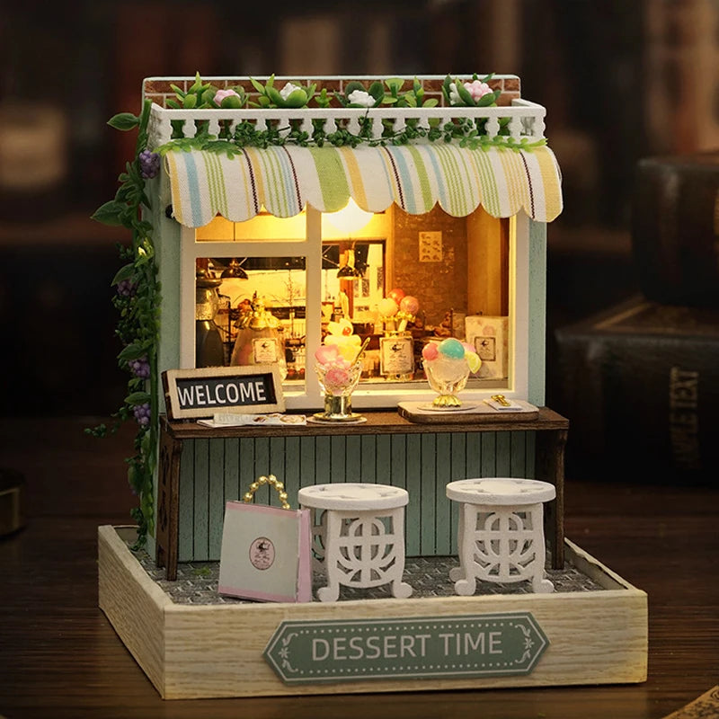 Wooden Dollhouse, 3D Puzzle, Building Model Kit, Small Room Toy Production, Bedroom Decoration with Furniture, Gifts